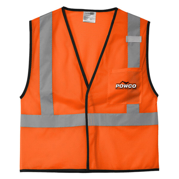 POWCO - Ansi 107 Class 2 Economy Mesh One Pocket Vest Thumbnail